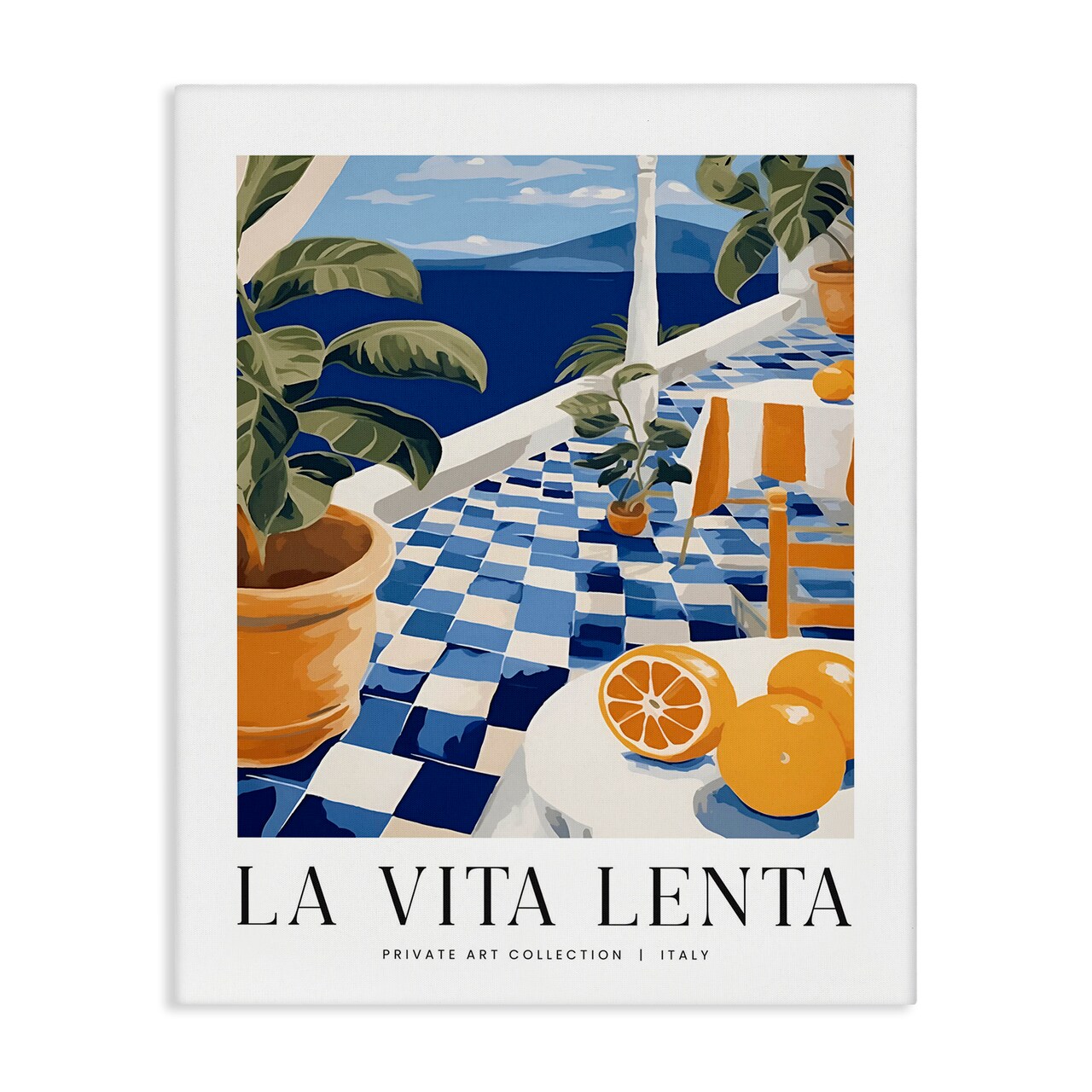 Stupell Industries Classic Italian Summer Sea Canvas By Lettered and Lined